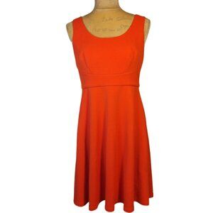JM Collection Orange A-Line Babydoll Mini Dress Waffle Textured Size 10P